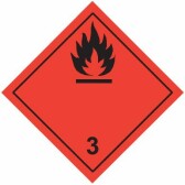 Знак для маркировки опасных грузов ''Кл.3'' 250х250 мм, пленка самоклеящаяся ГОСТ 19433-88 - артикул an-7-03