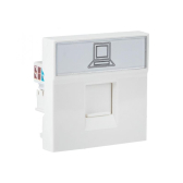 Розетка RJ45, категории 5e (ширина 2 модуля) - артикул E2MK015E-135-10
