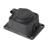Роз. одномест. с защит. крышкой каучуковая 230В 2P+PE 16A IP44 DIY - EKF, артикул RPS-014-16-230-44-r