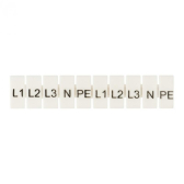 Маркеры для UT/ST/Push-in 4 с символами L1, L2, L3, N, PE (100 шт.) EKF - EKF, артикул zb-st-4-L-1-3