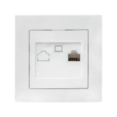 Валенсия розетка компьютерная RJ-45 1-местная белая - EKF, артикул EWK01-035-10
