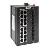Коммутатор промышленный неуправляемый U-8GX/SFP-16GT, 8 портов 1000Base-X SFP, 16 портов 10/100/1000Base-T(X) RJ45, монтаж на динрейку TSX EKF - артикул TSX-U-8GX/SFP-16GT