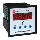Вольтметр VM-D721 цифровой на панель 72х72 однофазный PROxima (vd-721) - EKF, артикул vd-721