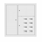 Щит этажный 8 кв. RAL9003 со слаботочным отсеком слева (1000х950х150) | mb29-v-8z-ral9003 | EKF - артикул mb29-v-8z-ral9003