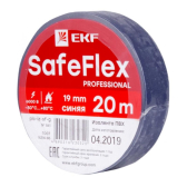 Изолента ПВХ синяя 19мм 20м серии SafeFlex - EKF, артикул plc-iz-sf-s