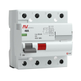 Устройство защитного отключения DV 4P 40А/ 30мА (AC) AVERES - артикул rccb-4-40-30-ac-av