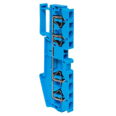 Клемма пружинная ST 4 мм2 4 вывода синяя EKF - артикул plc-jxb-st-4-4-blue