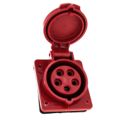 Розетка кабельная 32А 3Р+N+Е IP44 скрытая 380В 425 - артикул ps-425-32-380