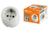 Розетка фарфоровая 2П+З 16А 250В белая «Болонь» TDM - TDM ELECTRIC, артикул SQ1820-0007