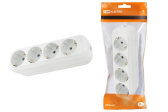 Колодка розеточная 4 гнезда 2П+3 16А 250В белая - TDM ELECTRIC, артикул SQ1806-0014