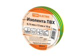 Изолента ПВХ 0,13*15мм Желто-Зеленая 10м TDM - артикул SQ0526-0027