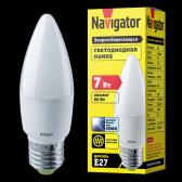 Лампа светодиодная LED 7вт Е27 дневной матовая свеча (61241 NLL-C37) - артикул 61241 NLL-C37