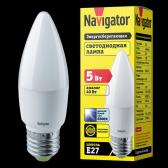 Лампа светодиодная LED 5вт Е27 дневной матовая свеча (61250 NLL-P-C37) - артикул 61250 NLL-P-C37