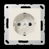Розетка штепсельная SCHUKO 16A 250V с защитой от детей слоновая кость - артикул A521KI