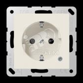 Розетка штепсельная SCHUKO 16A 250V с индикацией напряжения слоновая кость (ABA520KO) - артикул ABA520KO