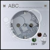 Штепсельная розетка SCHUKO 16А 250V~ с защитой от перенапряжения  алюминий - артикул AL2521KINAUF