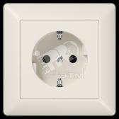 Розетка штепсельная SCHUKO 16A 250V с защитой от детей слоновая кость - артикул AS521KI