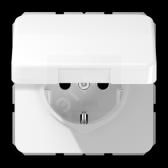 Розетка штепсельная SCHUKO 16A 250V с защитой от  влажности, белая - артикул CD1520BFKLWW