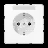 Розетка штепсельная SCHUKO 16A 250V с защитой от детей и полем для надписи центральная плата белая (CD520KINABFWW) - артикул CD520KINABFWW