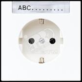Розетка штепсельная SCHUKO 16A 250V с защитой от детей и полем для надписи белая - артикул LS520INAWW