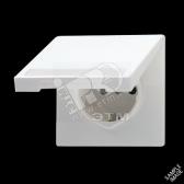 Розетка штепсельная SCHUKO 16A 250V с откидной крышкой и полем для надписи слоновая кость - артикул LS520NAKL
