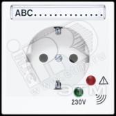 Розетка штепсельная SCHUKO 16А 250V с защитой от перенапряжения и полем для надписи - артикул LS521KINAUFWW