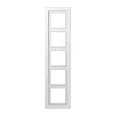 Рамка 5-я для горизонтальной/вертикальной установки  Серия- LS-Design  Материал- дуропласт  Цвет- белый - артикул LSD985WW