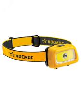 Фонарь налобный KOC-H3WDS-COB, XPE LED + 3W COB, 3 батарейки ААА, 80 Lm, 220 Lm, Космос (KOC-H3WDS-COB) - артикул KOC-H3WDS-COB