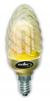 Лампа энергосберегающая КЛЛ 9/827 E14 D38х98 свеча золотая - артикул lksmCTG9wE1427
