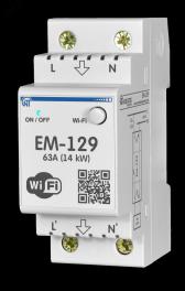 Wi-Fi Счетчик электроэнергии с функцией защиты и  управления ЕМ-129 (3425680129) - артикул 3425680129
