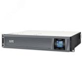 Источник бесперебойного питания APC Smart-UPS C   3000 ВА с ЖК-экраном, с возможностью монтажа в    стойку высотой 2U, 230 В - артикул SMC3000R2I-RS