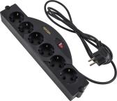 Фильтр сетевой VEKTOR Z, 4 роз. c/з, + 1 роз б/з,  5,0м (3,5кВт, 16А), черный (5124) - артикул 5124