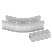Угол плоский 45 U23X, 135х200 мм, серый RAL7035, R300 (67236-04) - артикул 67236-04