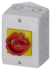 Разъединитель 4-P. ГЛАВНЫЙ/АВАРИЙНЫЙ ВЫКЛЮЧАТЕЛЬ IU=16, P/AC-23A AT 400V=7.5KW IP65 ПОВОРОТНАЯ РУКОЯТКА КРАСНАЯ/ЖЕЛТАЯ - артикул 3LD2064-1TC53