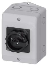 Разъединитель 4-P. ГЛАВНЫЙ/АВАРИЙНЫЙ ВЫКЛЮЧАТЕЛЬ IU=16, P/AC-23A AT 400V=7.5KW IP65 ПОВОРОТНАЯ РУКОЯТКА ЧЕРНАЯ - артикул 3LD2064-1TC51