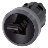 3SU1030-3EA10-0AA0 Актуатор тумблера 22мм круглый металлическое фронтальное кольцо черный 2 положени - SIEMENS, артикул 3SU1030-3EA10-0AA0