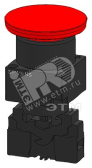 КОМПЛЕКТНОЕ УСТРОЙСТВО,  ROUND MUSHROOM PUSHBUTTON MAINTAINED CONTACT, RED, 1NC С ПРУЖИННЫМИ КОНТАКТАМИ - артикул 3SB3203-1CA21-0CC0