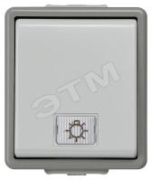 5TA4716 DELTA FLACHE ВЫКЛЮЧАТЕЛЬ 10А 250В НАВЕСНОГО МОНТАЖА IP44 С ЗАЩИТОЙ ОТ БРЫЗГ  С КОНТРОЛЬНОЙ Л - артикул 5TA4716