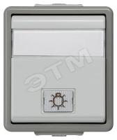 5TA4726 DELTA FLACHE ВЫКЛЮЧАТЕЛЬ 10А 250В НАВЕСНОГО МОНТАЖА IP44 С ЗАЩИТОЙ ОТ БРЫЗГ  С КОНТРОЛЬНОЙ Л - артикул 5TA4726