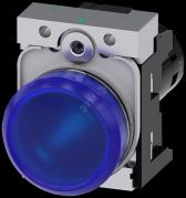 СВЕТОВОЙ ИНДИКАТОР КОМПАКТНЫЙ, 22MM, КРУГЛ., МЕТАЛЛ, РАССЕИВАТЕЛЬ СИНИЙ МАТОВЫЙ, С ДЕРЖАТЕЛЕМ, НОМ. НАПРЯЖЕНИЕ 110В АС, ВИНТОВЫЕ КЛЕММЫ (3SU1251-6AC50-1AA0) - артикул 3SU1251-6AC50-1AA0