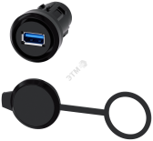 Разъем USB, 22 мм, пластмасса, цвет: черный - артикул 3SU1900-0GA10-0AA0