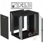 Шкаф телекоммуникационный настенный 19‘ 18U дверь стекло IP20, 600x600x852mm(ШхГхВ) цвет черный(RAL 9004/RAL7000) (WP 6618.910 (7859s)) - артикул WP 6618.910 (7859s)