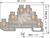 Клемма винт 2,5мм.кв. D2.5/6DA - артикул 1SNA115541R1100