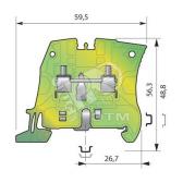 Клемма винтовая 4мм.кв. Земля ZS4 - артикул 1SNK505150R0000