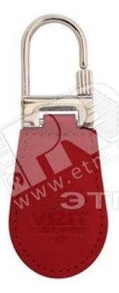 Ключ RF (RFID-125 kHz брелок EM-Marin) Кожаный брелок с тиснением логотипа красный - артикул Ключ VIZIT-RF2.2-08 крас