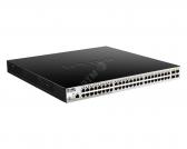 Коммутатор управляемый L2 52 порта  RJ45/SFP 10 100 1000 Мб/с PoE 193Вт - артикул 107321