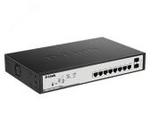 Коммутатор 8-ми портовый 10/100/1000 Base-T 1000  мбит/с (DL-DGS-1100-10MPP/C1A) - артикул DGS-1100-10MPP/C1A