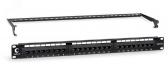 Патч-панель PL-24-Cat.6a-Dual IDC 19‘ (1U), 24 порта RJ-45, категория 6a, Dual IDC, с задним кабельным организатором (PL-24-Cat.6a-Dual) - артикул PL-24-Cat.6a-Dual