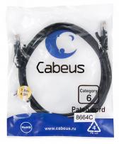 Патч-корд U/UTP, категория 6, 2xRJ45/8p8c, неэкранированный, черный, PVC, 1.5м - артикул 8664c