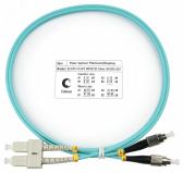 Шнур оптический duplex 1м SC-FC 50/125 mm OM3 LSZH FOP-50-SC-FC-1m (FOP-50-SC-FC-1m) - артикул FOP-50-SC-FC-1m
